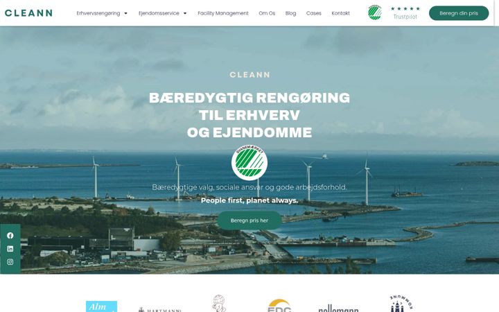 Screenshot of cleann.dk