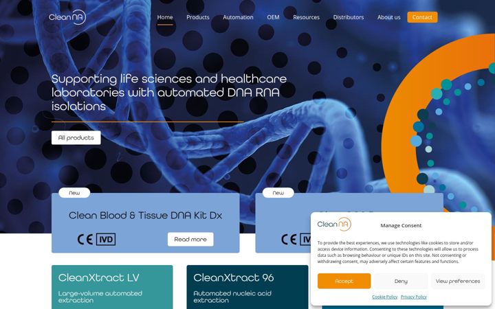 Screenshot of cleanna.com