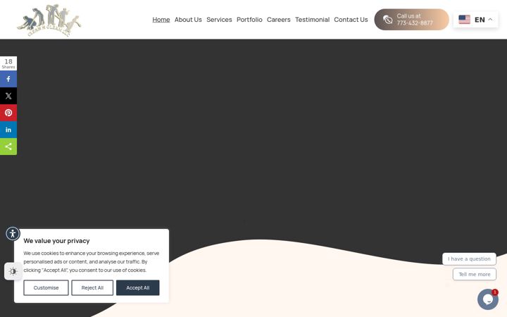 Screenshot of cleanngleamchicago.com