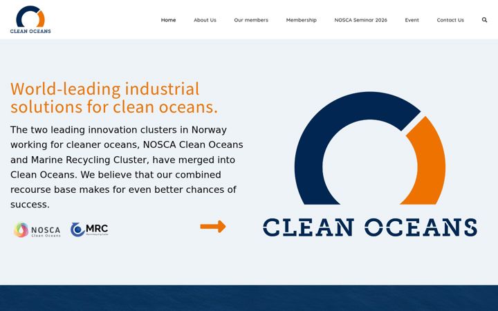Screenshot of cleanoceans.no