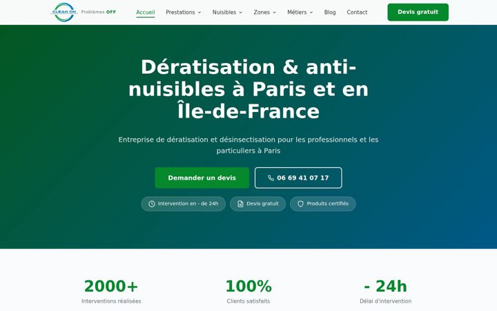 Screenshot of cleanon-nuisibles.fr