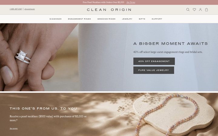 Screenshot van cleanorigin.com