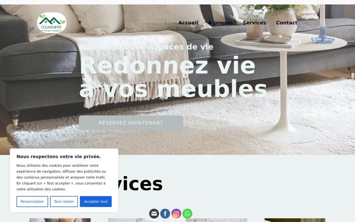 Screenshot of cleanorth.fr