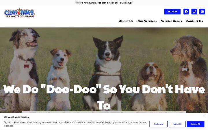 Screenshot of cleanpawstoday.com
