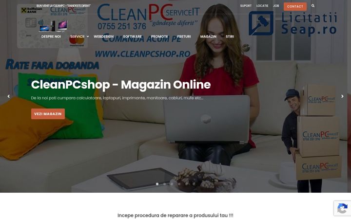 Screenshot of cleanpc.ro