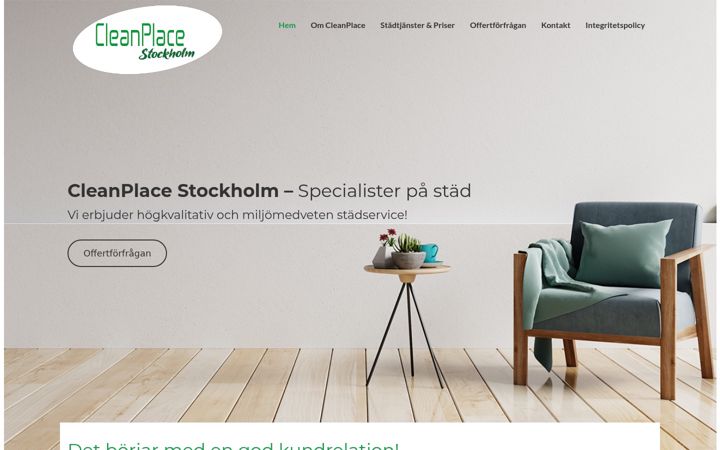 Zrzut ekranu cleanplace.se