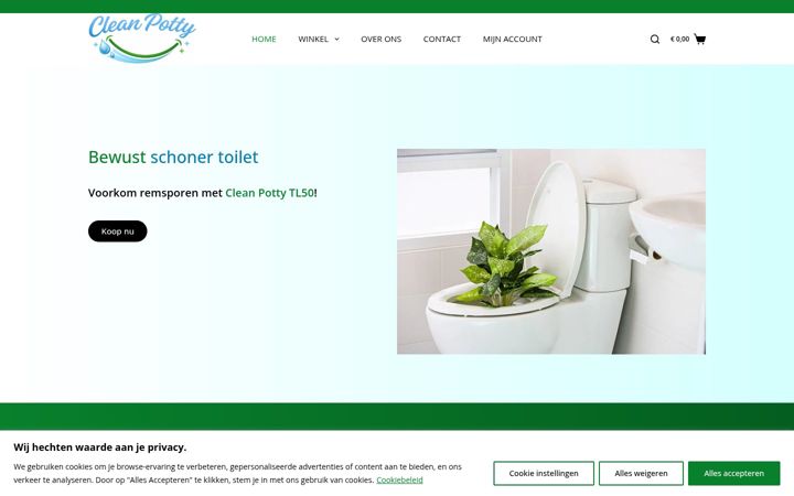 Screenshot of cleanpotty.nl