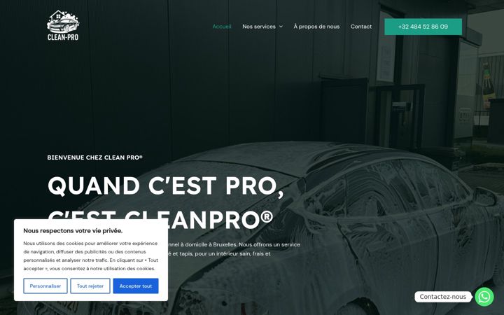 Screenshot of cleanpro-bxl.be