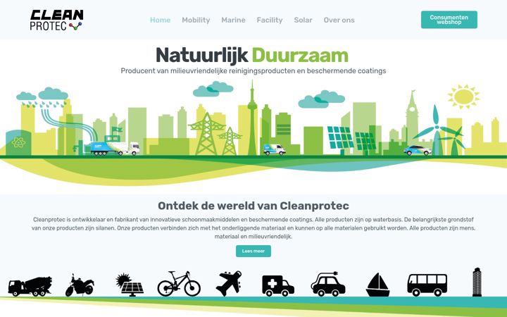 Screenshot of cleanprotec.com