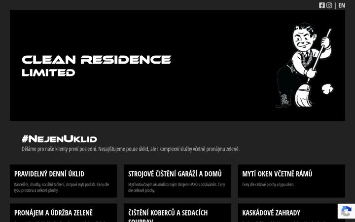Screenshot of cleanresidence.cz