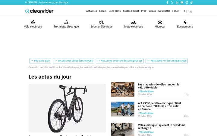 Screenshot of cleanrider.com
