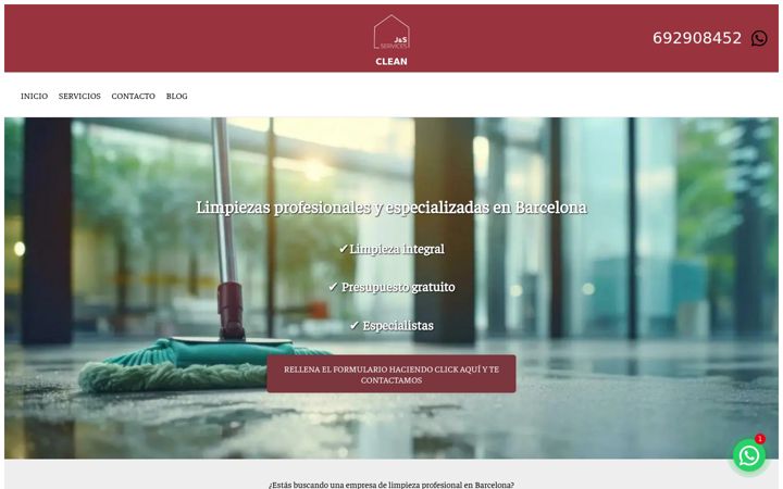 Screenshot of cleanservicesjs.com
