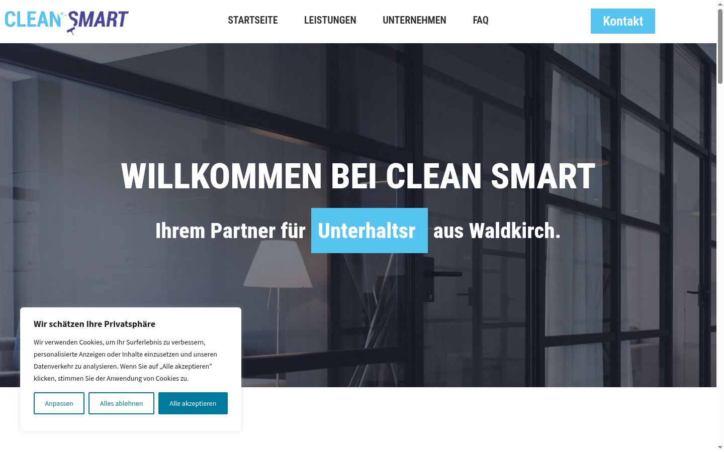 Screenshot of the consent banner shown before any interaction