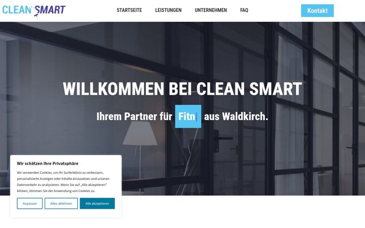 Screenshot of cleansmart-gebaeudereinigung.de