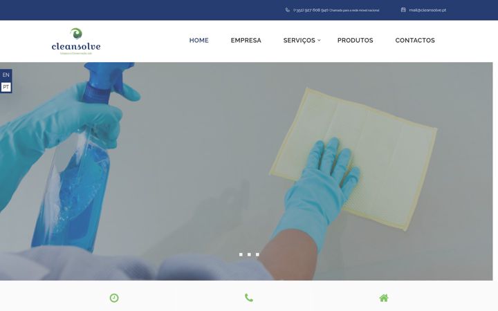 Captură de ecran a cleansolve.pt