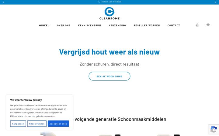 Zrzut ekranu cleansome.nl