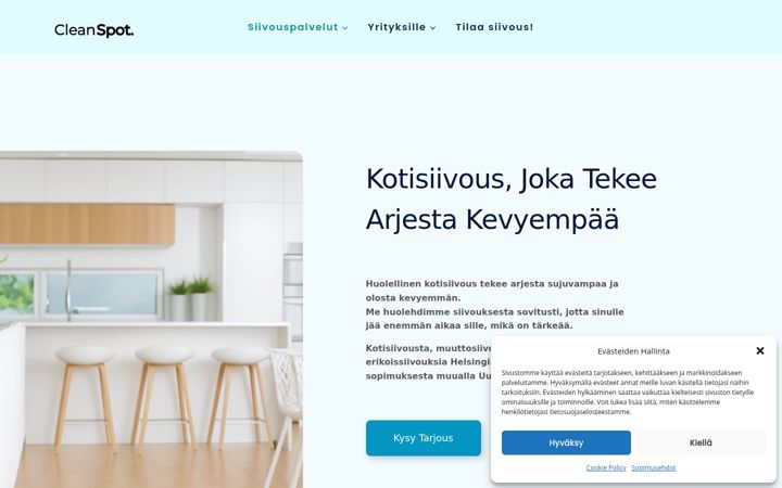 Screenshot von cleanspot.fi