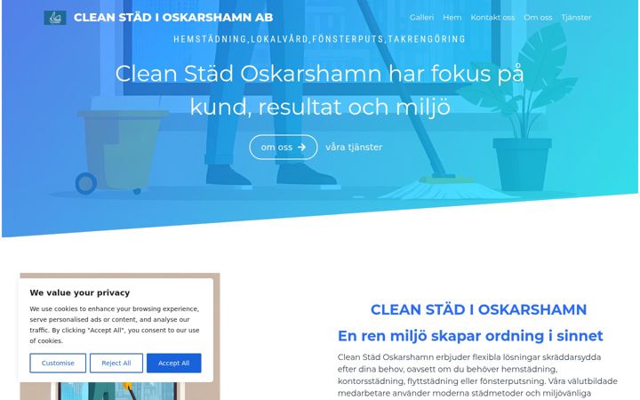 Screenshot of cleanstadab.se