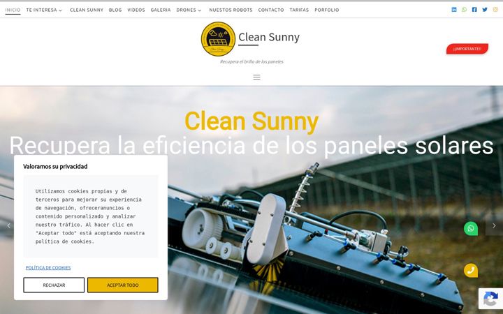 Screenshot of cleansunny.es