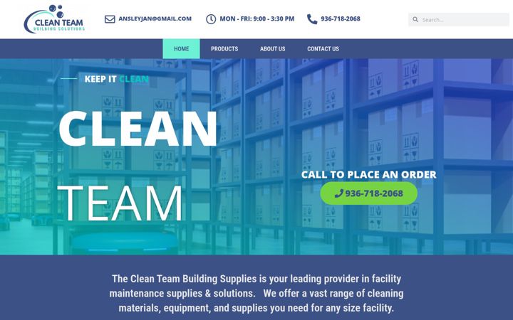 Screenshot of cleanteambuildingsupplies.com