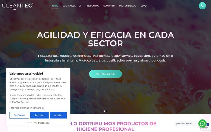 Екранна снимка на cleantec.es
