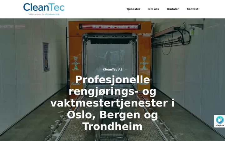 Screenshot of cleantec.no
