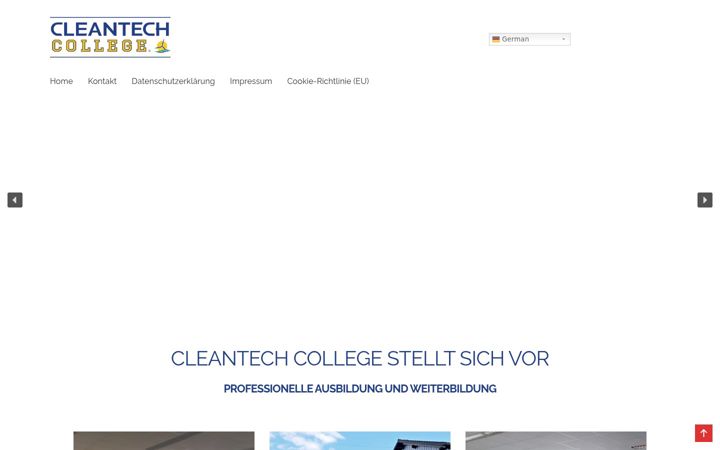 Screenshot of cleantech-college.com