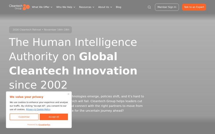 Screenshot of cleantech.com
