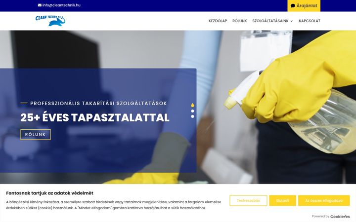 Screenshot stránky cleantechnik.hu
