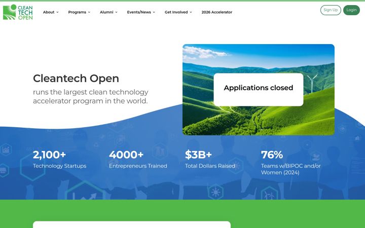 Screenshot of cleantechopen.org