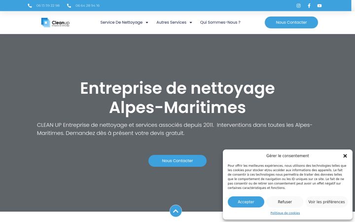 Screenshot of cleanup-nettoyage06.com