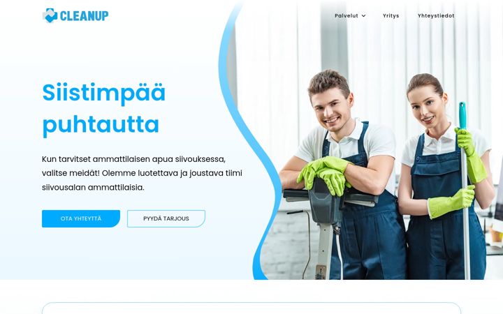 Screenshot von cleanup.fi