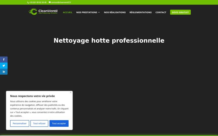 Screenshot of cleanventil.fr