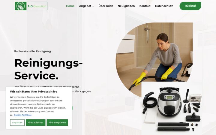 Captura de pantalla de cleanvibe.io