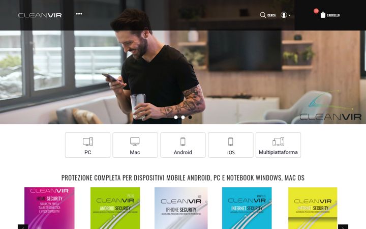 Screenshot of cleanvir.it
