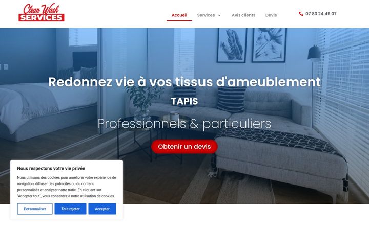 Zrzut ekranu cleanwashservices.fr