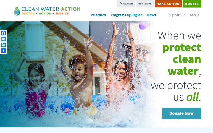 Screenshot of cleanwater.org