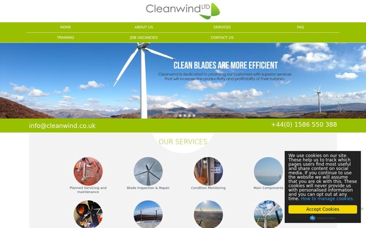 Zrzut ekranu cleanwind.co.uk