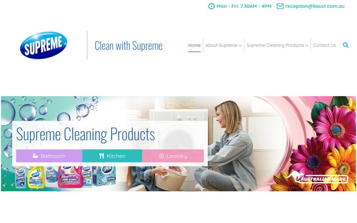 Captura de ecrã de cleanwithsupreme.com.au