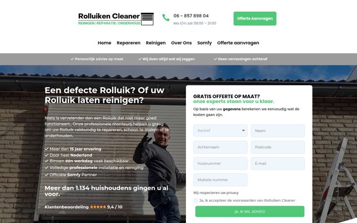 Screenshot of cleanworkx.nl