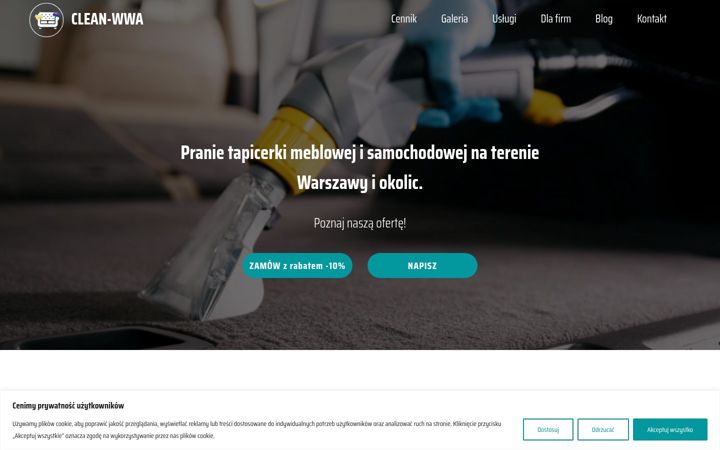 Screenshot of cleanwwa.pl