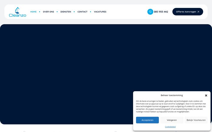 Screenshot of cleanzo-bv.nl