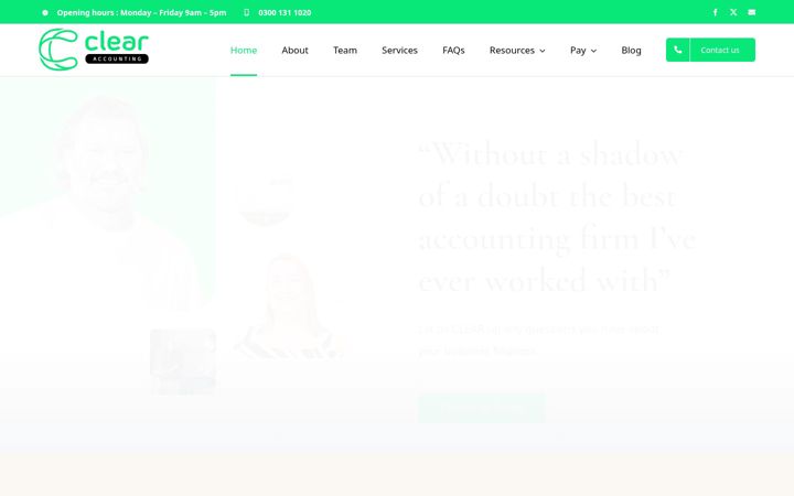 Screenshot of clear-accounting.com