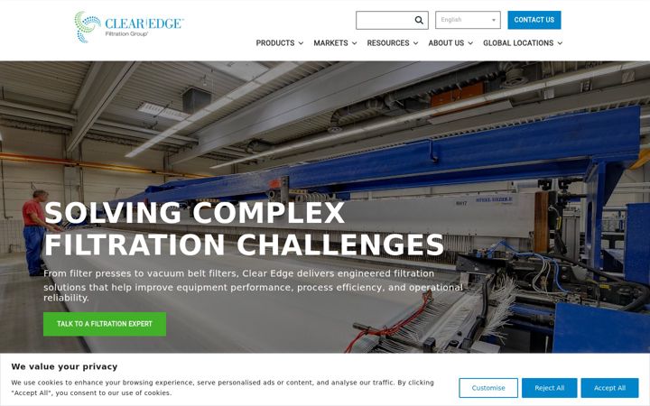 Screenshot of clear-edge.com