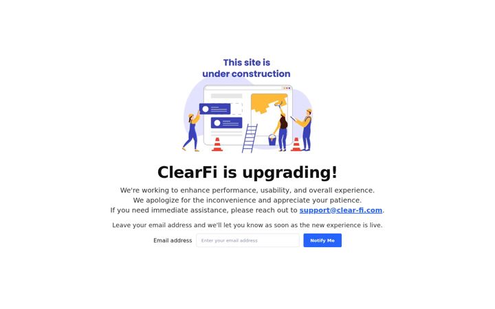 Screenshot of clear-fi.com