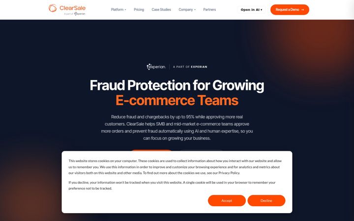 Screenshot of clear.sale
