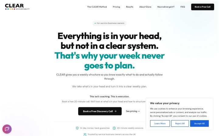 Zrzut ekranu clearaccountability.co.uk