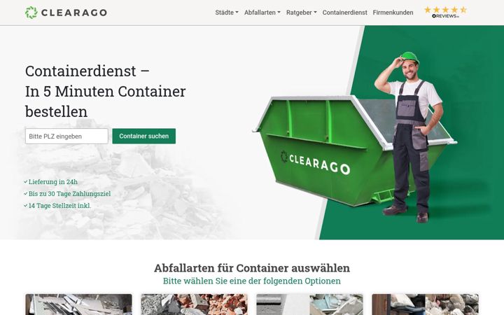 Screenshot of clearago.de