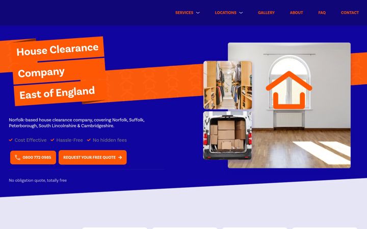 Zrzut ekranu clearaspace.co.uk