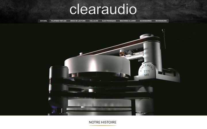 Screenshot of clearaudio.fr